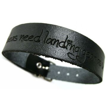 Bracelet cuir noir personnalisé - 1981