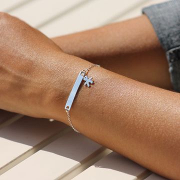 Gourmette argent personnalisée - 2115