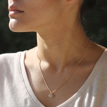 Pendentif nuage plaqué or personnalisé - 2352
