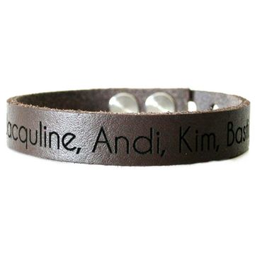 Bracelet cuir marron personnalisé - 1994