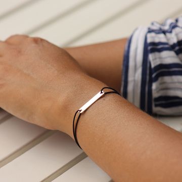 Bracelet cordon argent personnalisé - 2186