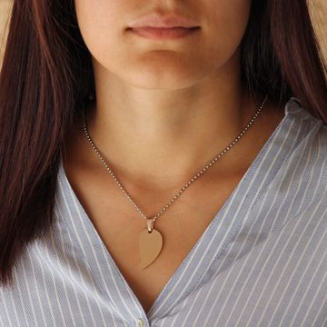 Pendentif coeur acier personnalisé - 1850