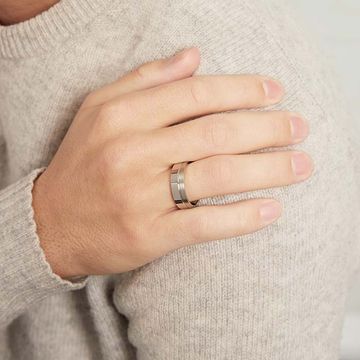 Bague acier personnalisée - 0809