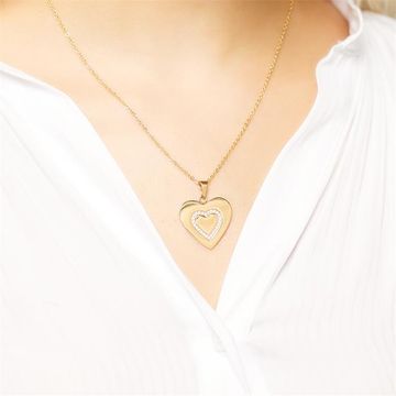 Pendentif coeur acier personnalisé - 1246