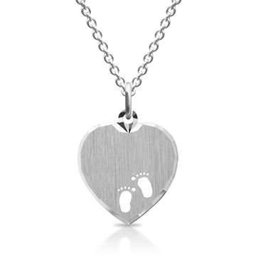 Pendentif coeur argent personnalisé - 0896