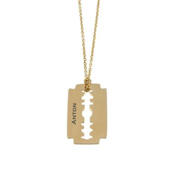 Pendentif lame de rasoir personnalisé - 2425
