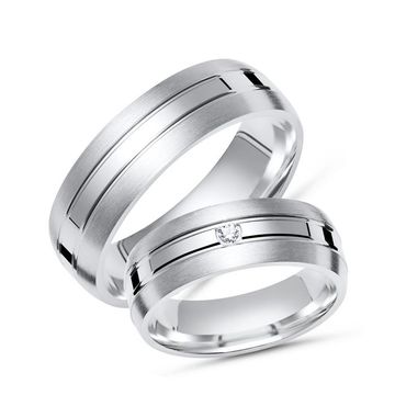 Alliances argent personnalisées - 0313