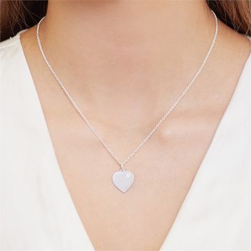 Pendentif cœur argent personnalisé - 2275