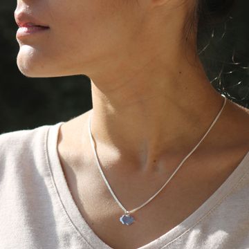 Pendentif nuage argent personnalisé - 2351