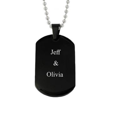 Pendentif dogtag acier personnalisé - 2156