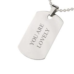 Pendentif dogtag acier personnalisé - 1313