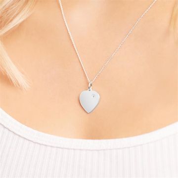 Pendentif coeur argent personnalisé -1117