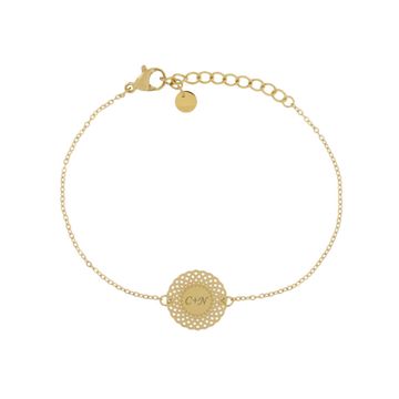 Bracelet dentelle doré personnalisé - 2386
