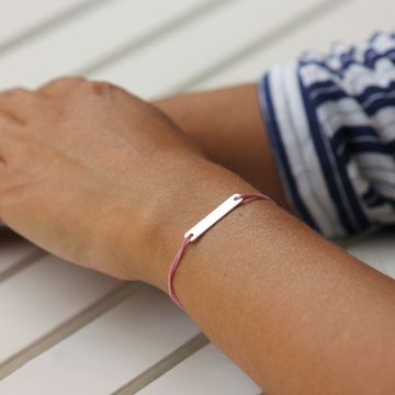 Bracelet cordon argent personnalisé - 2188