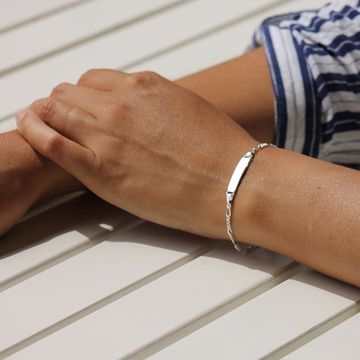 Gourmette argent personnalisée - 0892