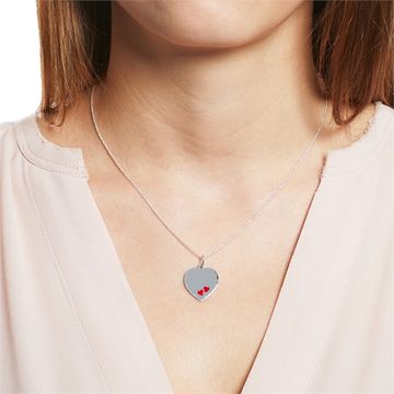 Pendentif coeur argent personnalisé - 2268