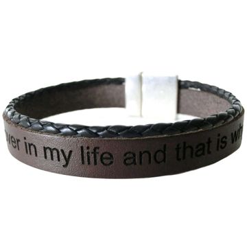 Bracelet cuir marron personnalisé - 2015