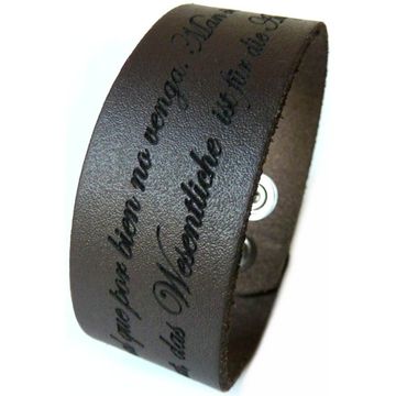 Bracelet cuir marron personnalisé - 1953