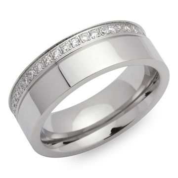 Bague acier femme personnalisée - 0800