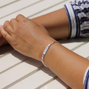 Gourmette argent personnalisée - 0697
