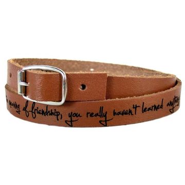 Bracelet cuir camel multi-tours personnalisé - 1961
